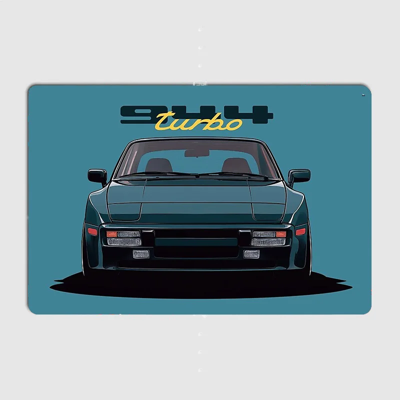 Sports Car 944 Classic Car Retro Posters Metal Sign Poster Car Club Bar Interior Bedroom Wall Art