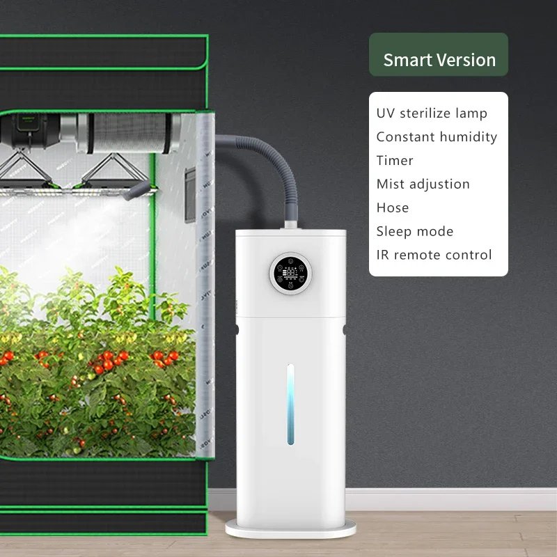 12L Plant Cultivation Humidifier 800ml/h Sprayer Machine with Soft Hose Dry Air Ultrasonic Humidifiers