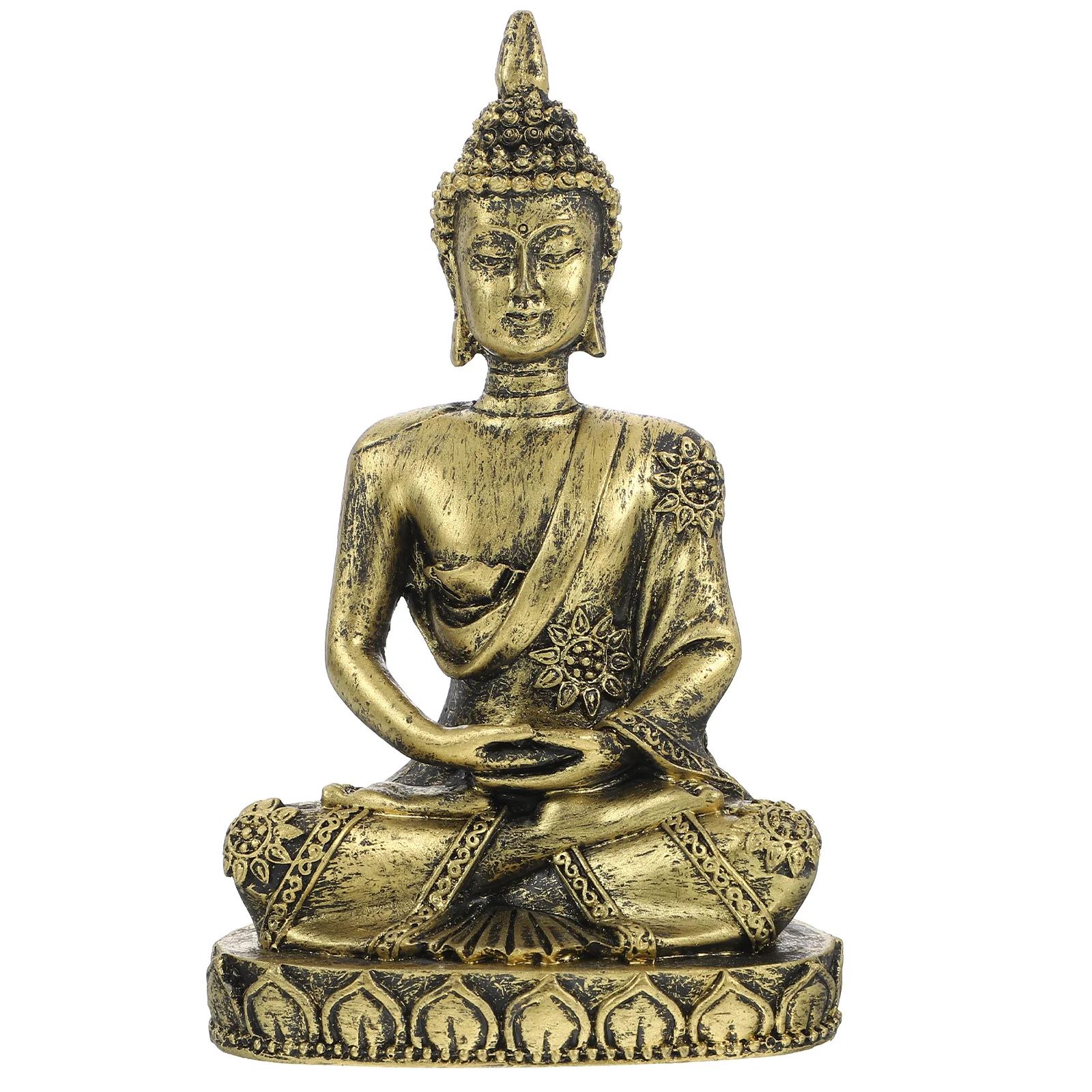 

Desktop Buddha Statue Resin Meditation Buddha Sculpture Retro Design Indoor Outdoor Decor Unique Home Office Tabletop Resin