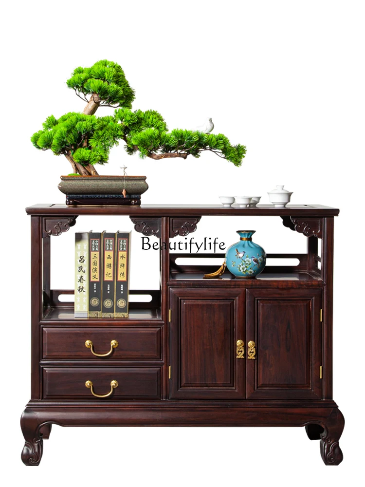 Rosewood Furniture Sideboard Cabinet East Africa Sandal Wood Tiger Feet Chinese Solid Wood Storage Cabinet