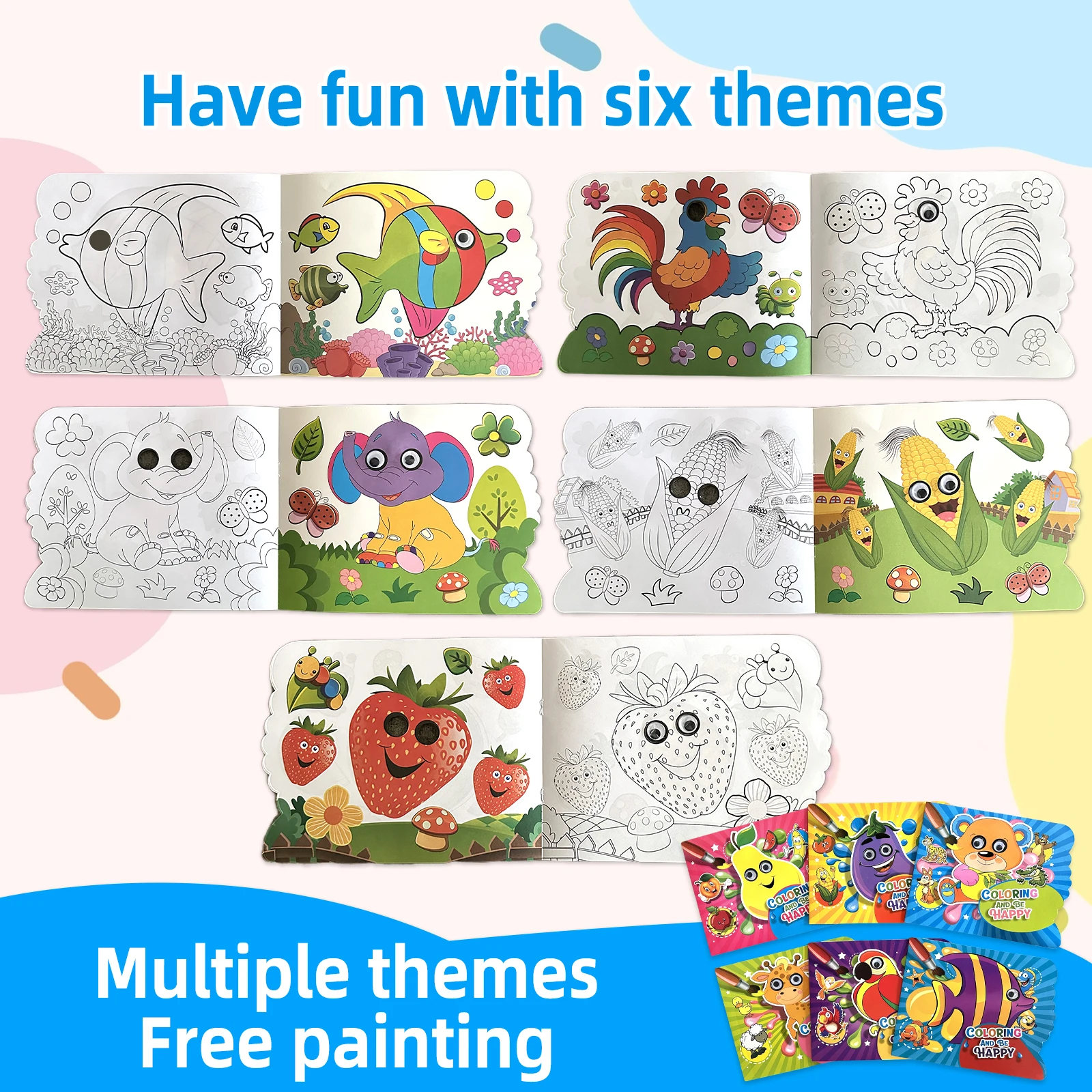 Children's Colouring Book 3-7 Years Moving Little Eyes Designs Drawing Skills Enhancement Enlightenment Early Learning Gift