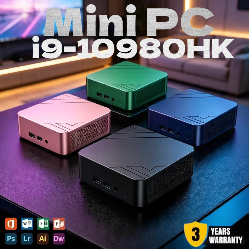 Compact Mini Desktop PC I9-10980HK, 16GB RAM 2TB SSD Mini Computer for Daily Office Study Light Games