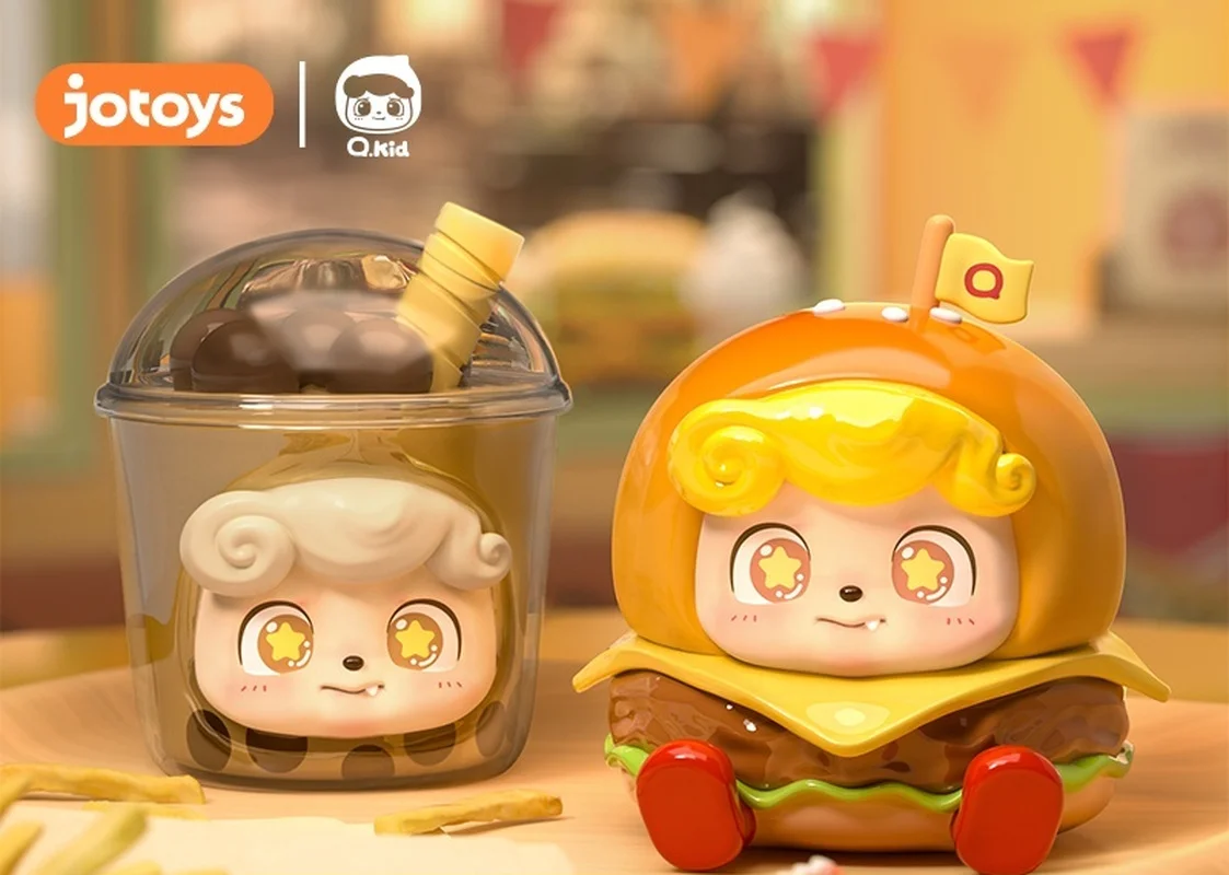

Jotoys Q.Kid Street Snack Series Мини-слепая коробка Фигурка ручной работы Модная декоративная зернистая игрушка Симпатичный коллекционный сюрприз