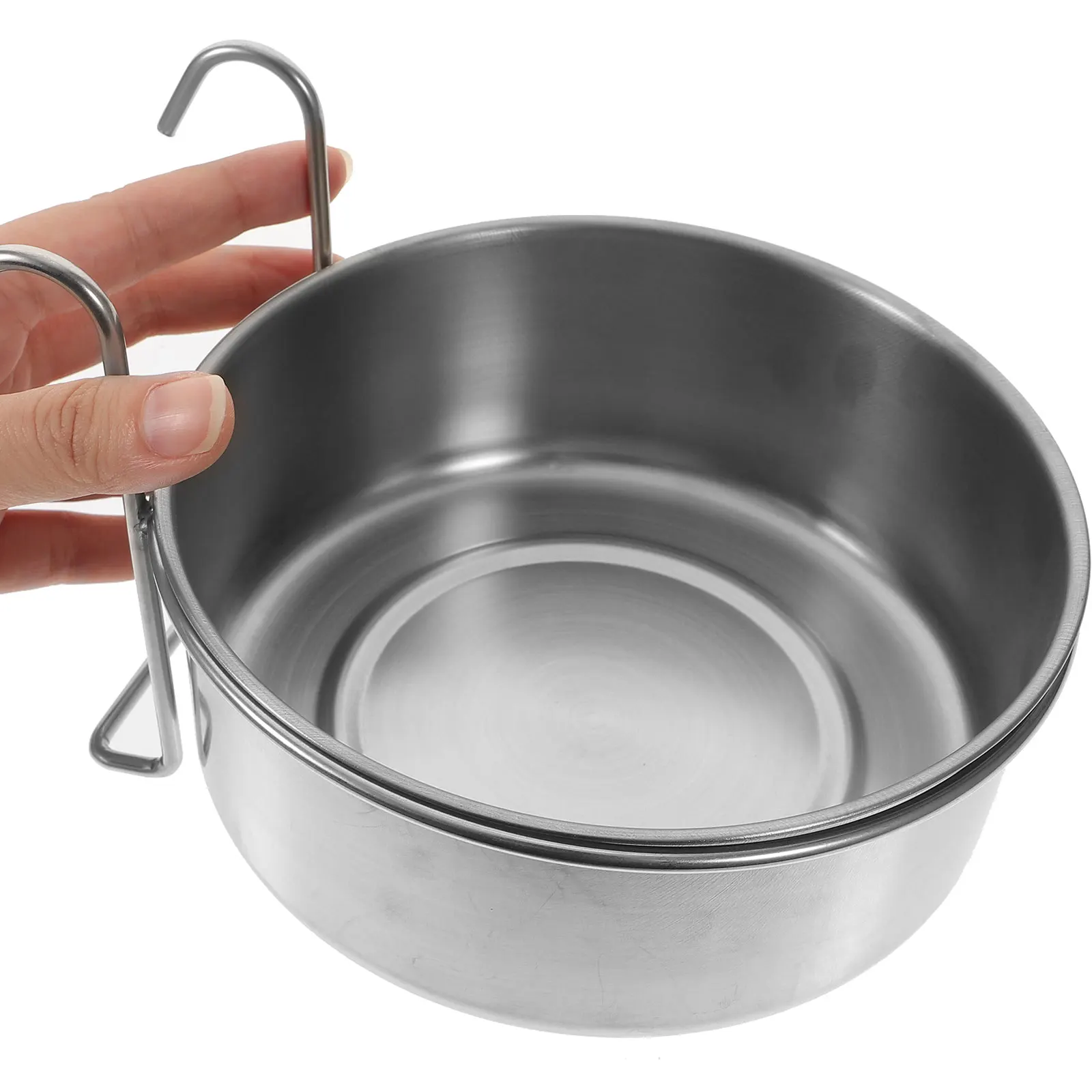 

Hanging Pet Bowl Stainless Steel Durable Dog Cat Bowls Food Water Container Wear resistant Puppy Portable Cage