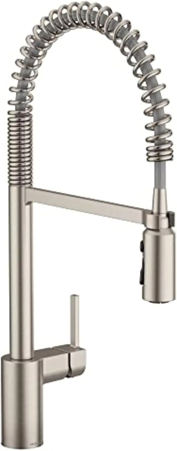 

Align Spot Resist Stainless One Handle Pre-Rinse Spring Pulldown Kitchen Sink Faucet with Power Boost for a Faster Clean