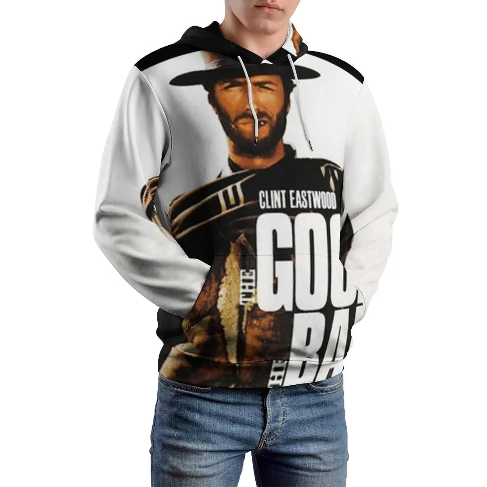 

Clint Eastwood Good Bad Ugly Casual Hoodies Long Sleeve Actor Director Kawaii Hoodie Winter Loose Oversized Hooded Sweatshirts