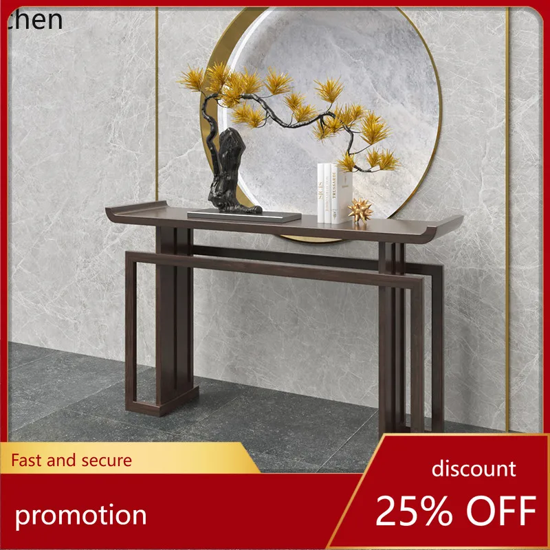 CZ solid wood entrance table incense case table  living room against the wall strip case entrance table