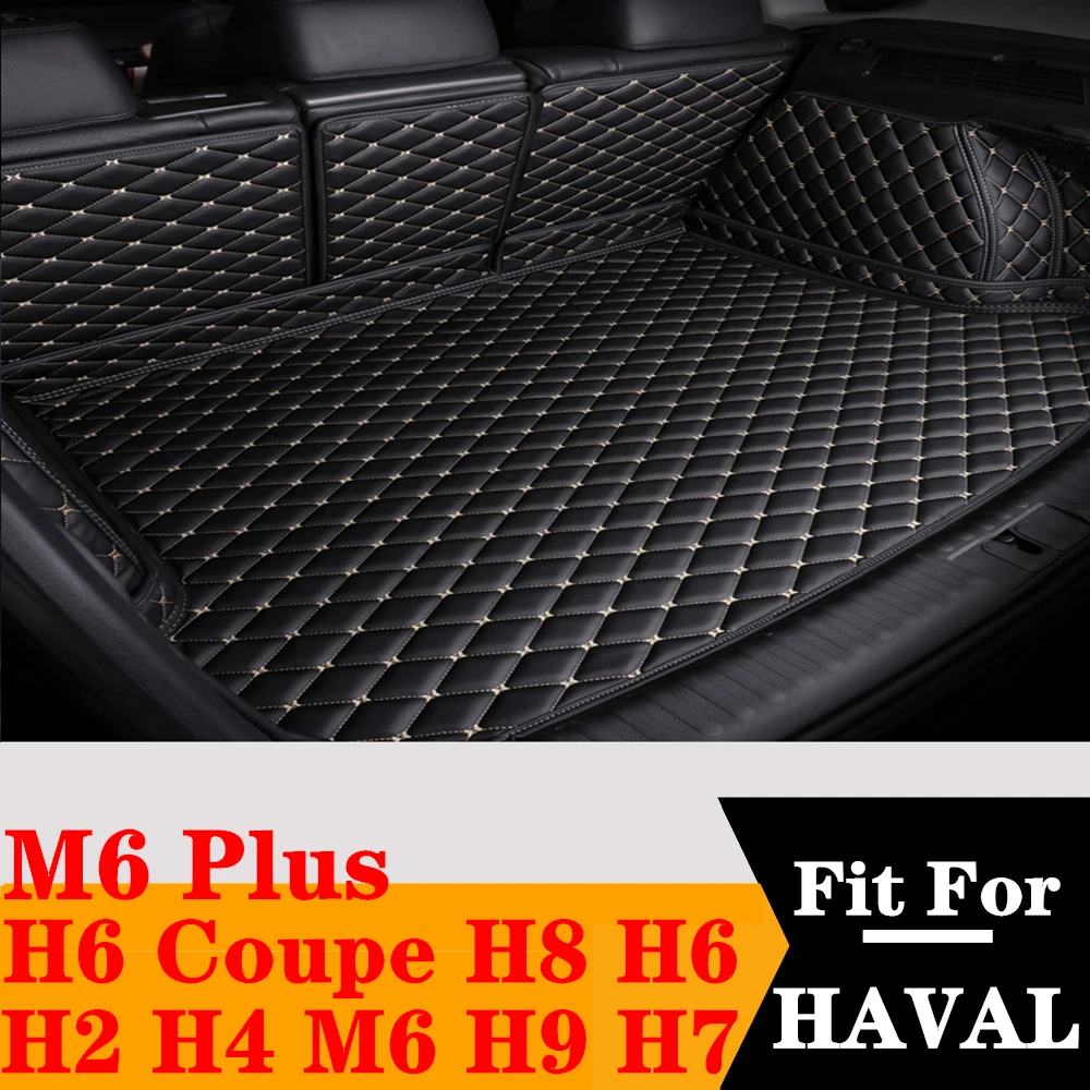 

Custom Full Set Car Trunk Mat For Great Wall Haval H2 H8 H4 M6 Plus H9 H7 H6 Coupe Rear Cargo Liner Tail Boot Tray luggage Pad