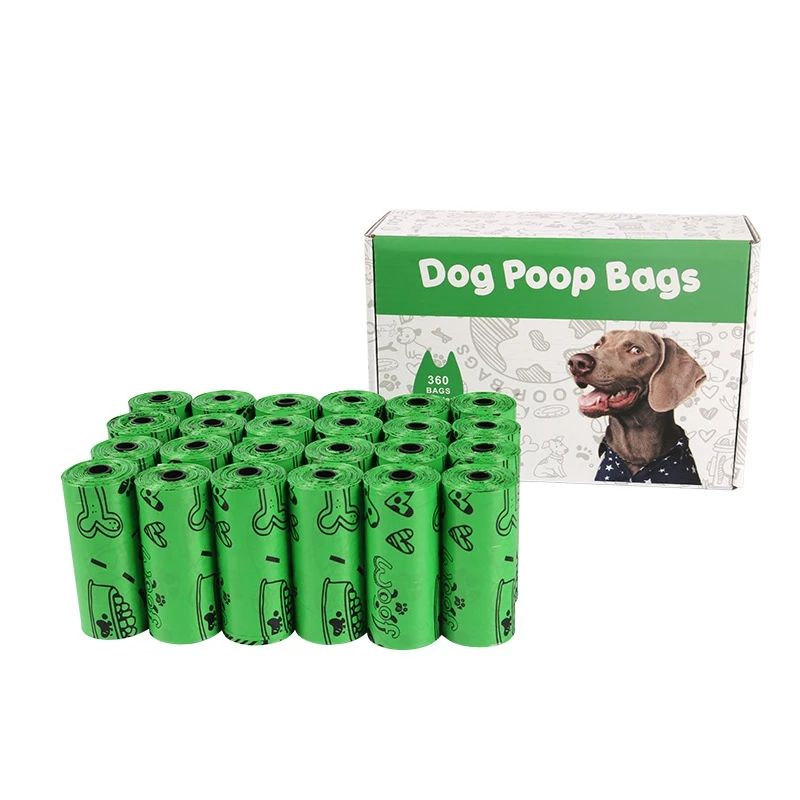 

24 Rolls Biodegradable Dog Poop Bags Eco-friendly Leak-Proof Pet Waste Outdoor Disposable Bag Home Clean Garbage Bag