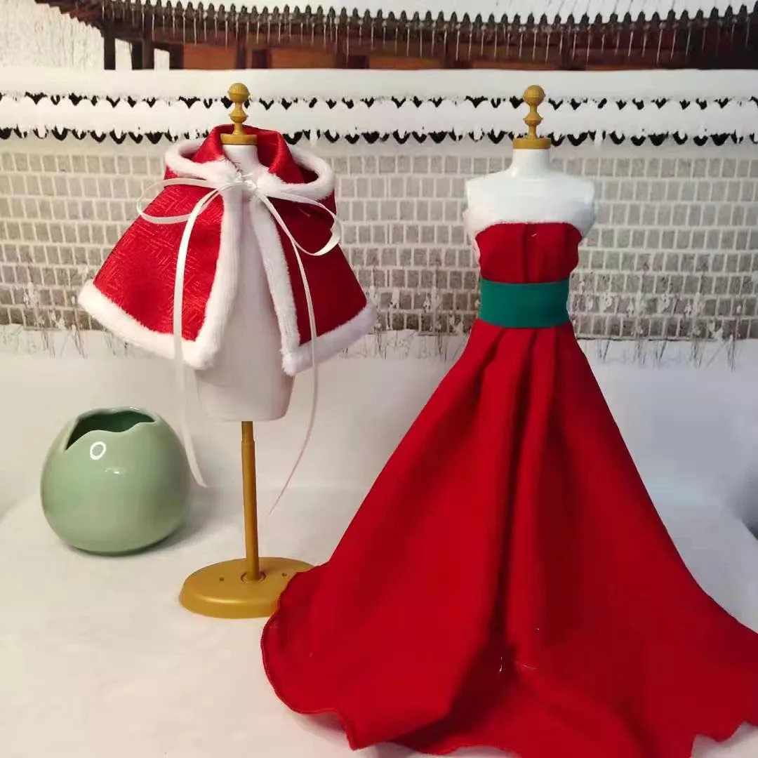 

OB27 Red Coat, 30cm BJD Doll Clothes, 1/6 Female Soldier Ancient Style Dress