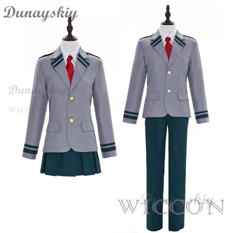 Myy Hero Academia Anime  Midoriya Izuku Cosplay Costume Todoroki Shoto School Uniform Set Wig Suit Unisex Halloween Role Play