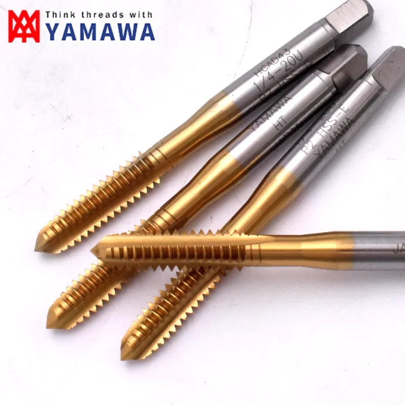 YAMAWA HSSE Steel Straight Grooved Tap UNC UNF UNS1-64 2-56 3-48 6-32 8-32 3/16 10-24 1/4 5/16 3/8 7/16 1/2 3/4 Screw Thread Tap