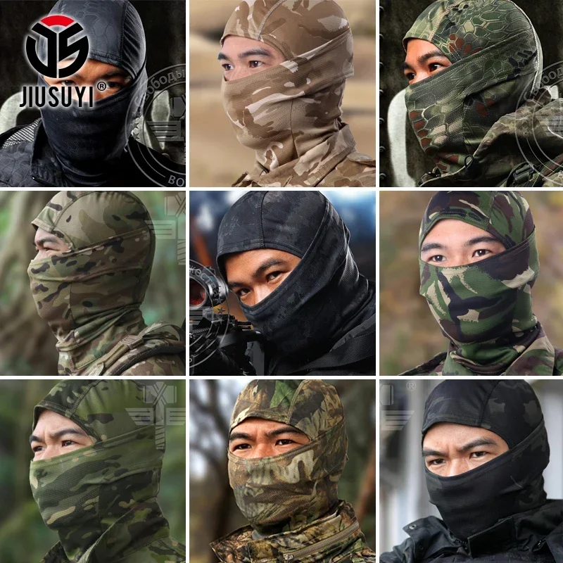 18 Color CP Balaclava Camouflage Tactical Airsoft Mask Paintball Bicycle Helmet Liner Full Face Hat Men