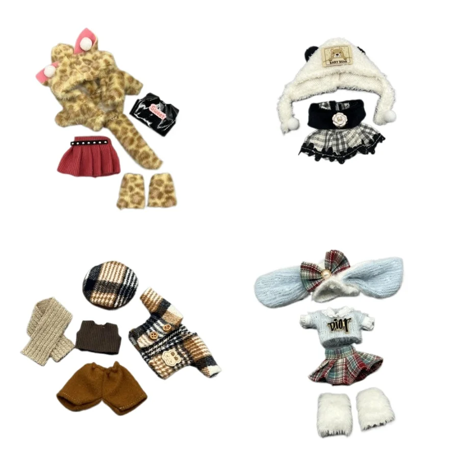 Doll's Clothes Suitable for 1/8 ,1/12 OB11,15-17cm BJD Doll Thin Body DIY Dressing Toy Accessories（No Doll&shoes,only Clothes)