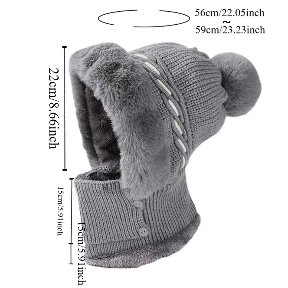 بسيطة أفخم الشتاء قبعة قناع مجموعة يندبروف رشاقته الدافئة 2in1 وشاح قبعة سدادات حماية الأذن الرقبة حامي أقنعة قبعة الشتاء