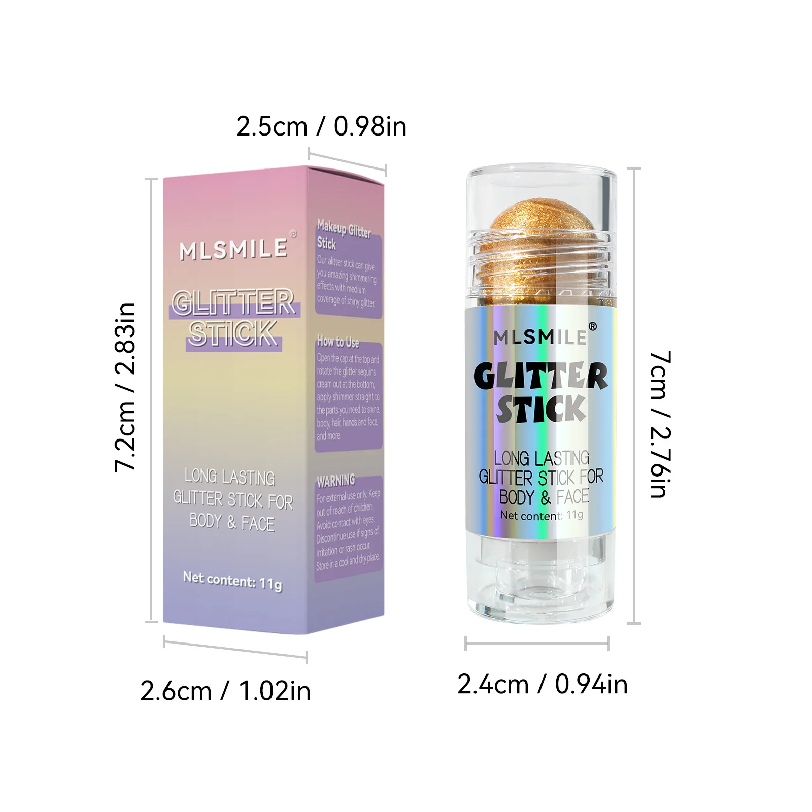 Novo glitter vara maquiagem para rosto corpo duradouro shimmer fosco deitado bicho da seda sombra iluminador vara olhos ferramentas de maquiagem