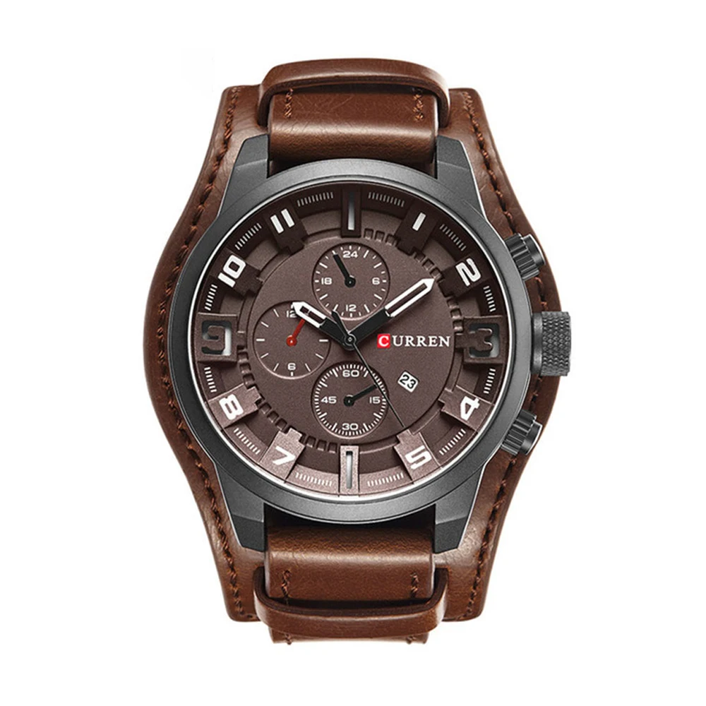 CURREN 8225 Luxury Mens Watches Male Clocks Date Sport Military Clock Leather Strap Quartz Business Men Watch Gift 8225