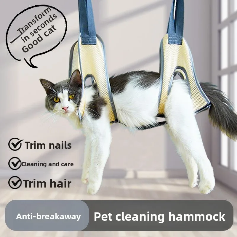 

Cat bath clipping nails anti-scratch anti-bite fixed bag pet hanging cat wash bag cat hammock
