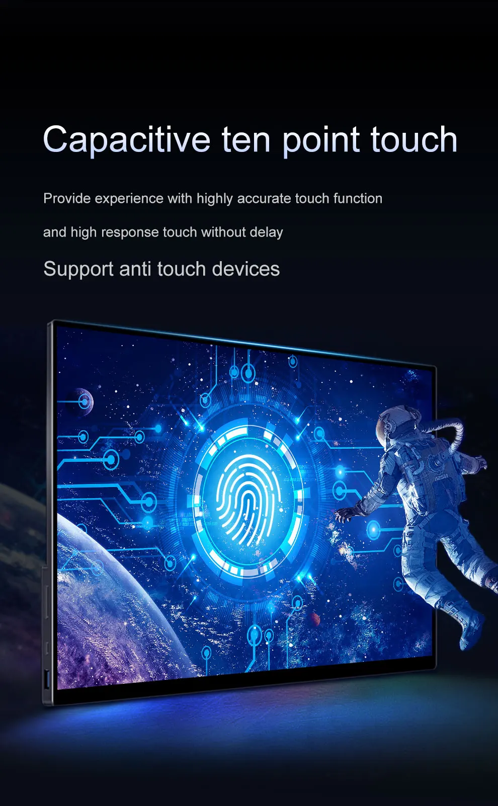 15,6 inch 1080p Touchscreen IPS Tragbare Monitor mit HDR USB-C HDMI-Kompatibel für Mobile Laptop Xbox PS4/5 schalter Metall Shell – Detail 10