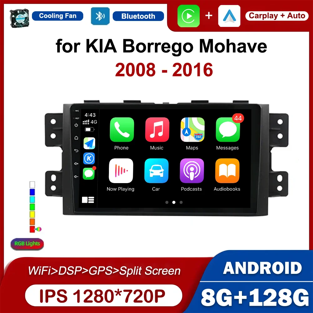

Car Radio Multimedia Player GPS Navi for KIA Borrego Mohave 2008 - 2016 Android Intellingent System HD Touch Screen Android Auto
