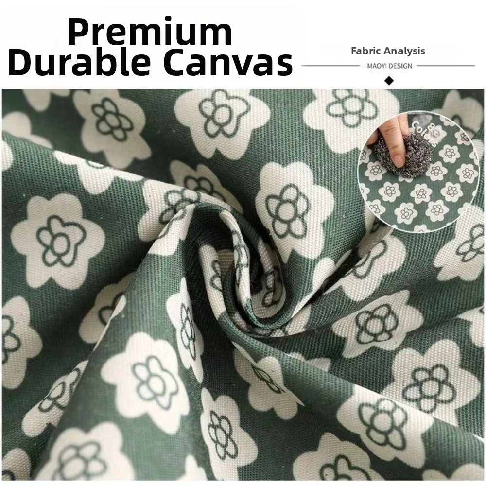 New Lace Design Ruffled Trim Apron Stain-proof Breathable Household Apron Small Flowers Canves Work Clothes For Kitchen