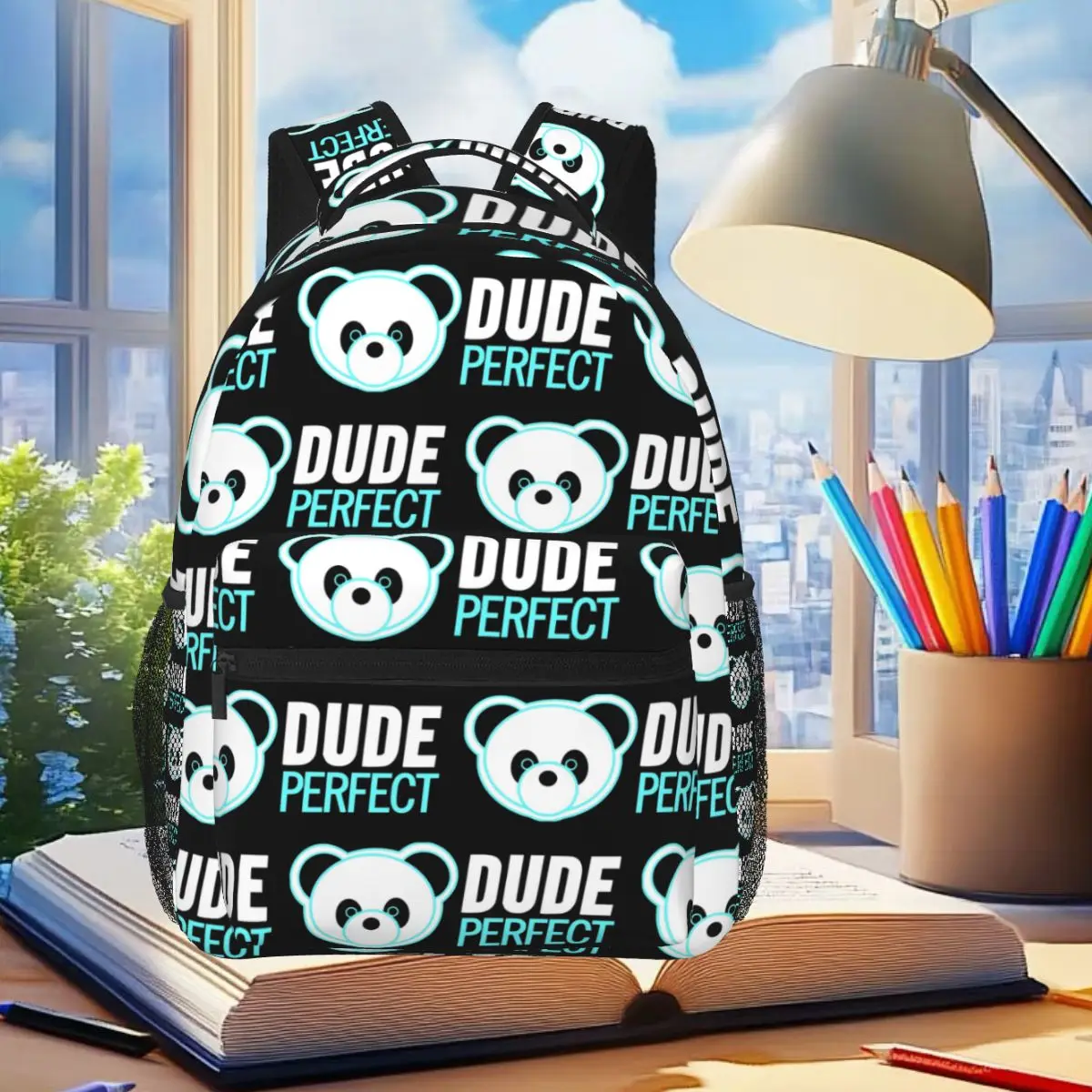 Dude Perfect Backpack Student Boys Girls BookBag Kids School Bag Computer Shoulder Bags for Men Women