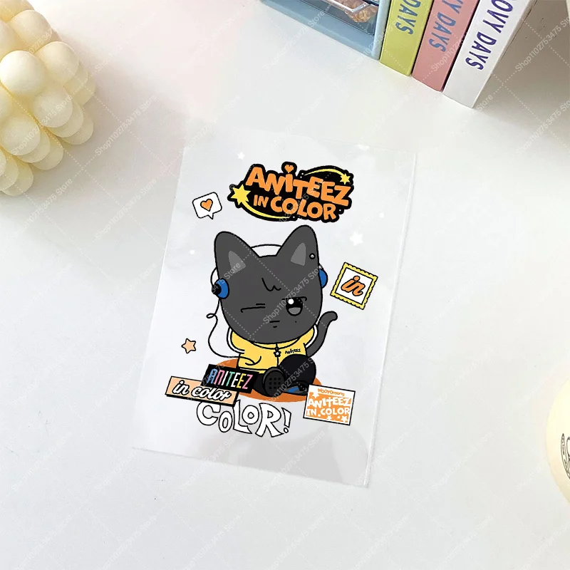 Cartoon Cute Transfer Sticker Anime ATEEZS Crystal Self-adhesive Label Decal Kpop Style Pattern DIY Water Bottle Decor Stickers view 4
