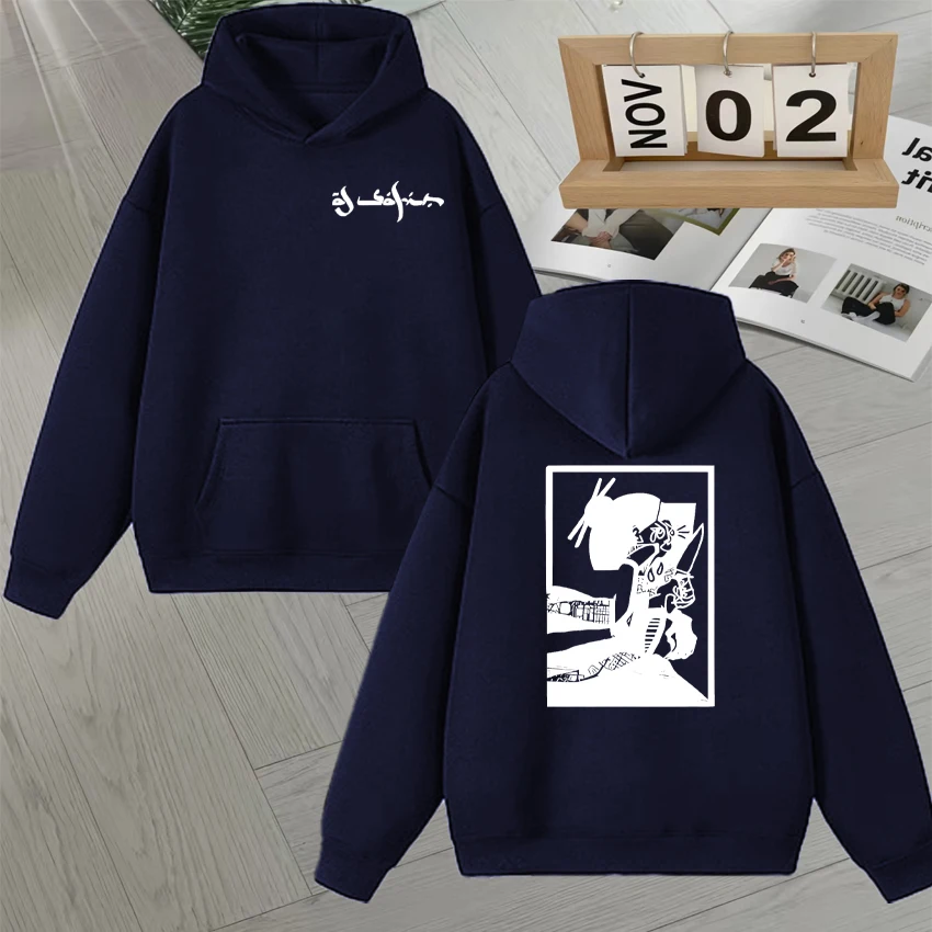 Al Safir 2025 Pop Graphic Harajuku Double Sided Print Y2k Hip Hop Sweatshirt Loose Men Women Long sleeve Hoodie Unisex Pullovers