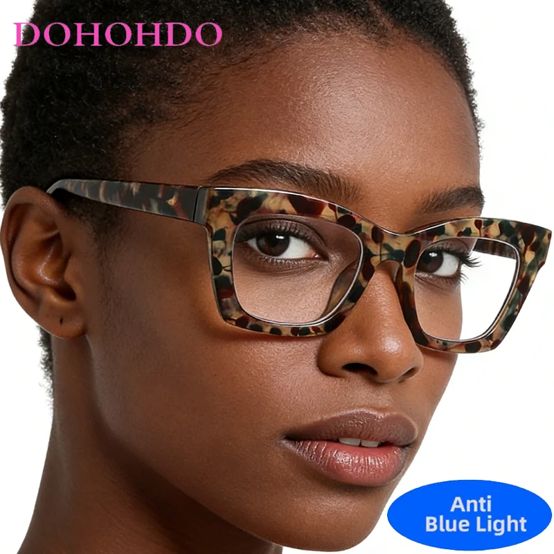 

Vintage Brand Designer TR90 Blue Light Square Glasses Men Women Computer Gaming Classic Reading Eye Protection Optical Glasses