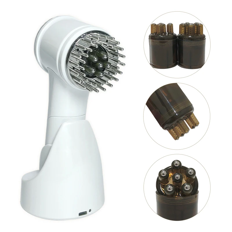 Multifunction Scalp Hair care Laser Comb Red Light Therapy EMS Vibration Heating Head Massager Brush Beauty Salons Home