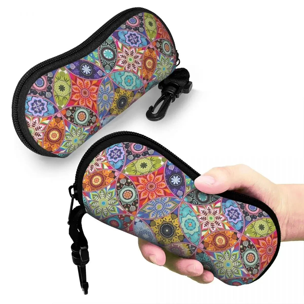 Moroccan Bazaar Glasses Case Protective Morocco Mandala Style Eyewear Protector Office Glasses Box