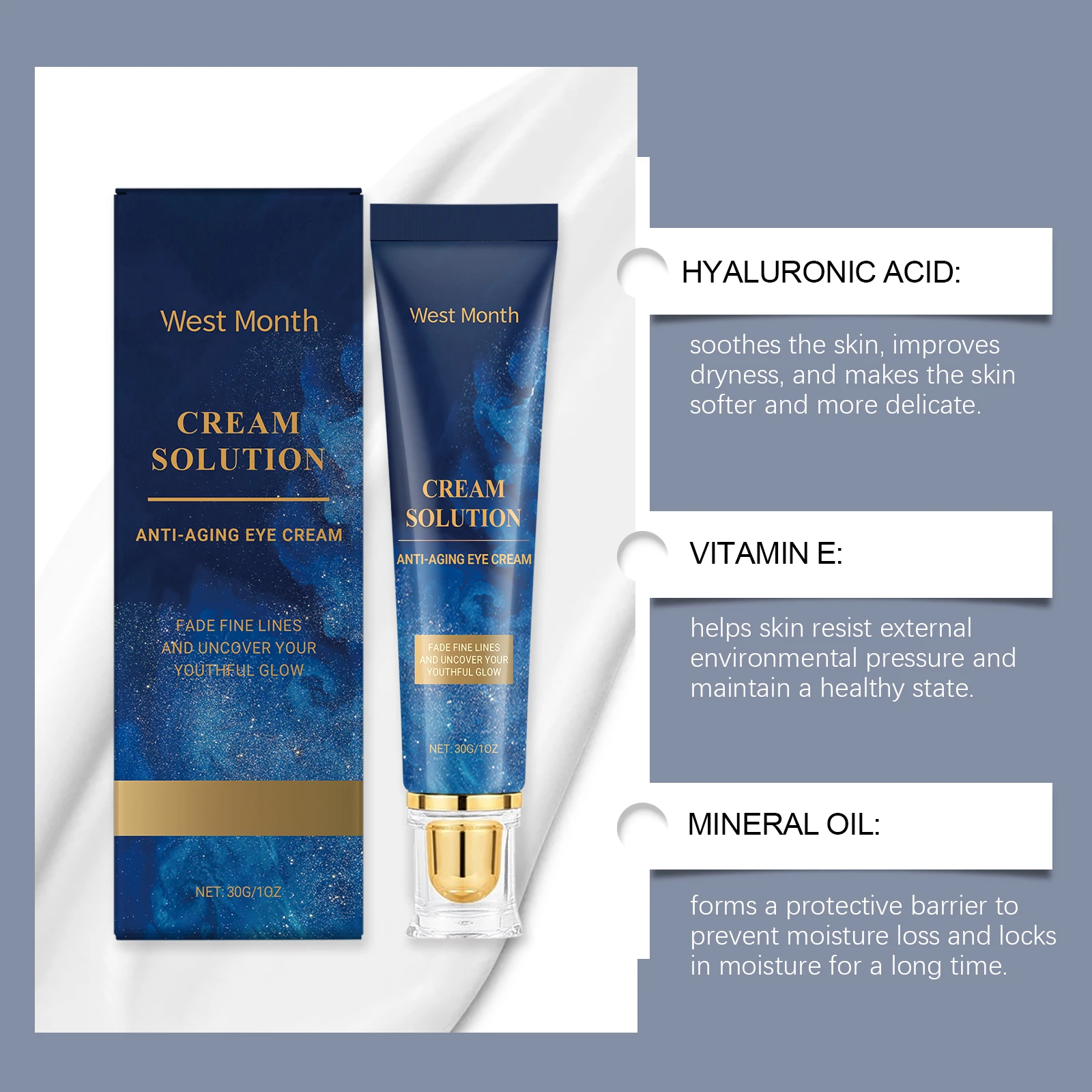 مكافحة الشيخوخة مصل الوجه ثبات رفع تتلاشى الخطوط الدقيقة ترطيب عميق تبييض مكافحة الهالات السوداء مزيل التجاعيد كريم وجه #5