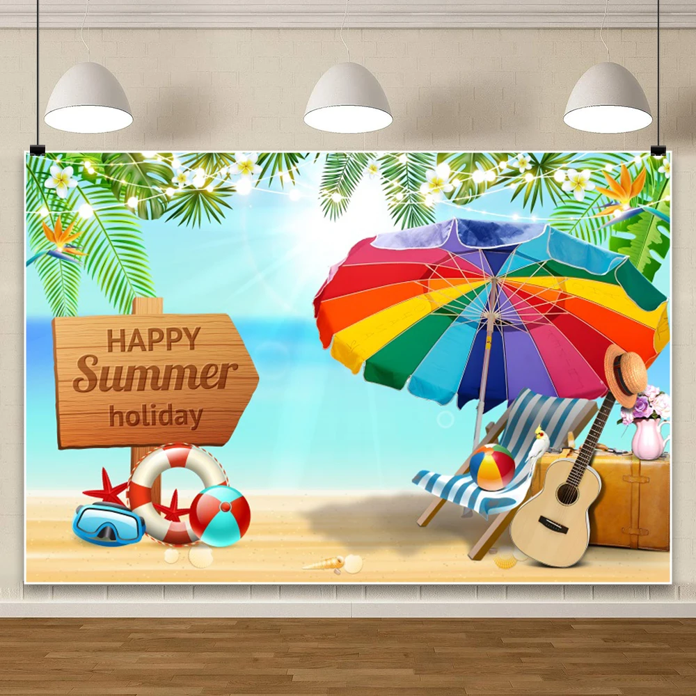 الصيف الاستوائية شاطئ بركة التصوير خلفية فلامنغو مظلة العائمة دائرة شجرة النخيل العلامة التجارية جوز الهند خلفية التصوير الفوتوغرافي