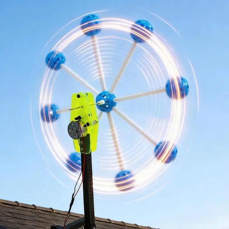 الطاقة الشمسية دُولابٌ دَوّار مجموعة مشروع العلوم لعبة للأطفال التعليمية الميكانيكية الحرفية مشروع نشاط لعبة A2UB