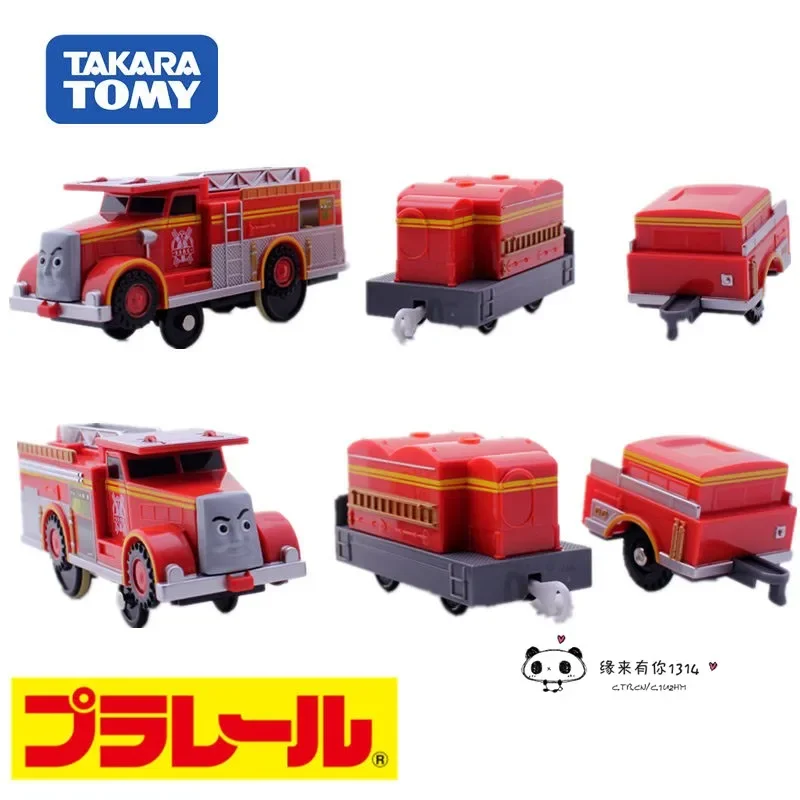 TAKARA TOMY 1:64 modelo de pista Thomas Train TS19 motor de bombeiros, brinquedo educativo infantil, perfeito para presentes de feriado aos amigos.