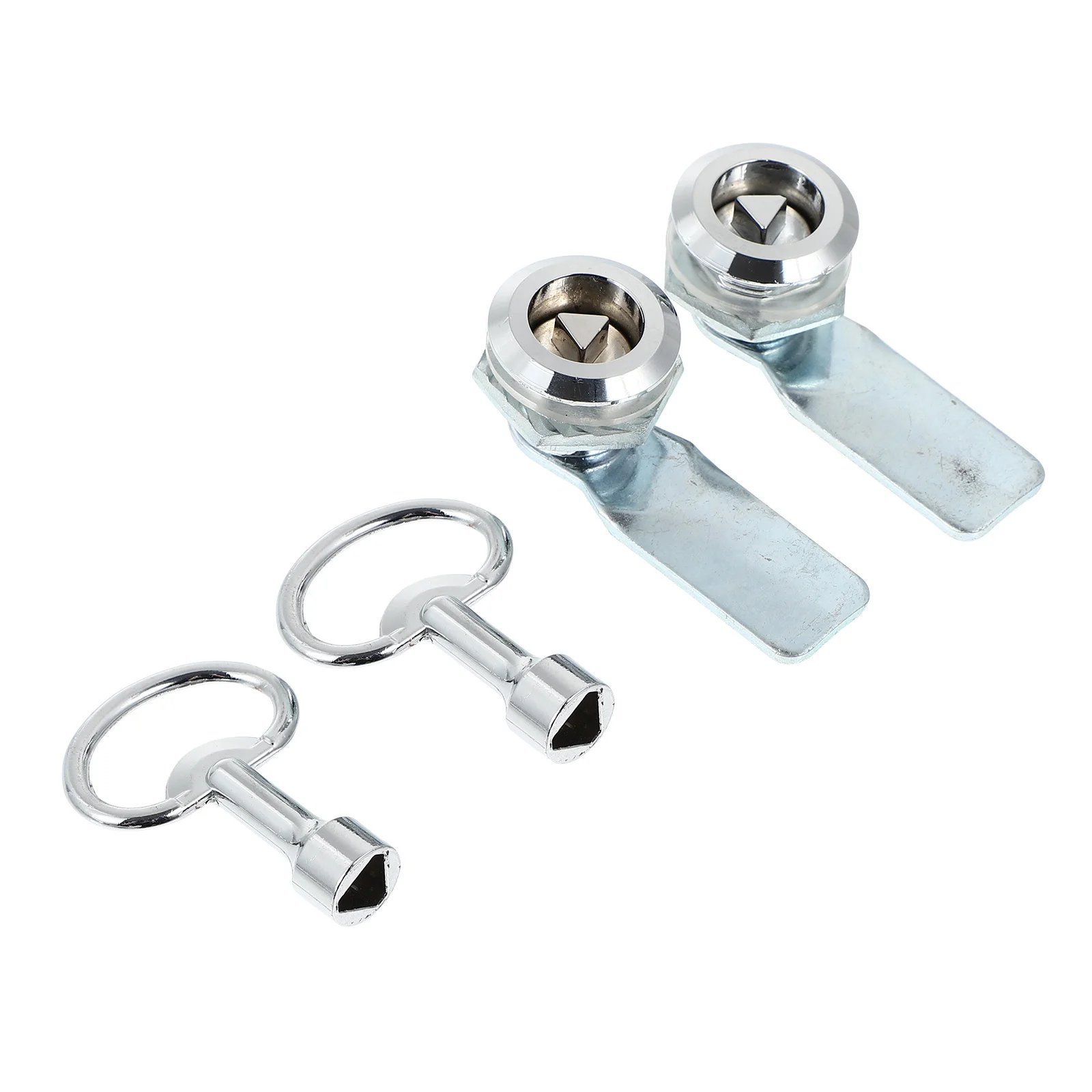 2 مجموعة مثلث قوي سبائك الزنك الباب لصندوق التوزيع خزانة الطاقة دائم صندوق كهربائي قفل أقفال خزانة الأدوات