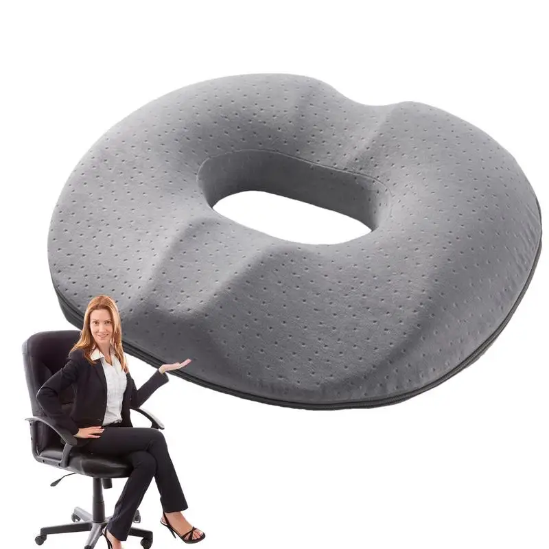 Donut Cushion Ergonomic Donut Ring Seat Cushion Non-slip Bottom Orthopedic Hemmoroid Pillow Cushion Support Pad For Postpartum