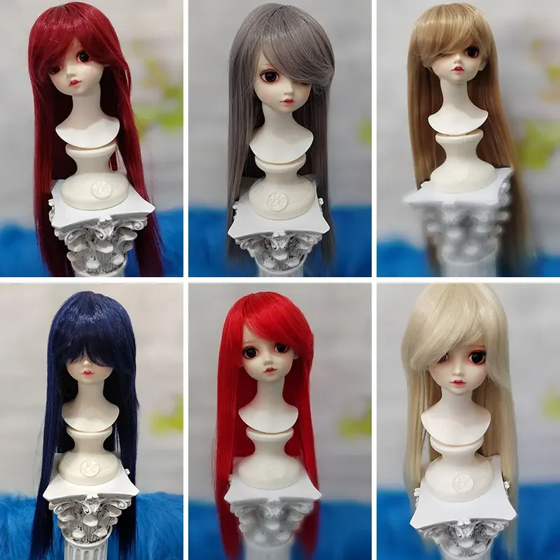 BJD SD wig 1/3 1/4 1/6 1/8 1/12 ancient style blank hair high temperature fiber doll wig  doll accessories 25 colors