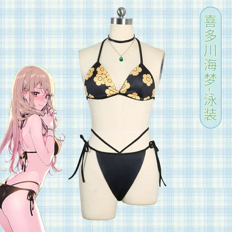 2025年新作-北川マリン-キャラクターコスプレセット-漫画風女の子用水着衣装-カーニバルパーティーコスプレコスチューム-女の子-夏ギフト-人気