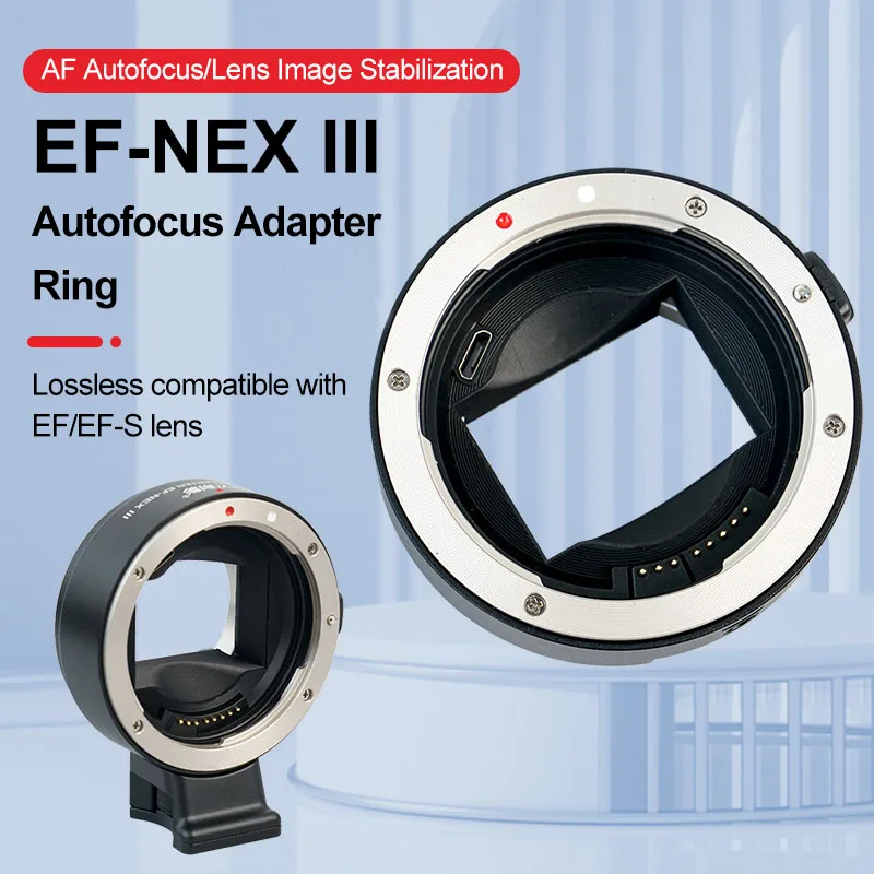 

NIYI EF-NEX III Auto Focus Lens Mount Adapter Ring Full Frame for Canon EOS EF EF-S Lens for Sony E-mount Camera A7R3 A7M3 A7R4