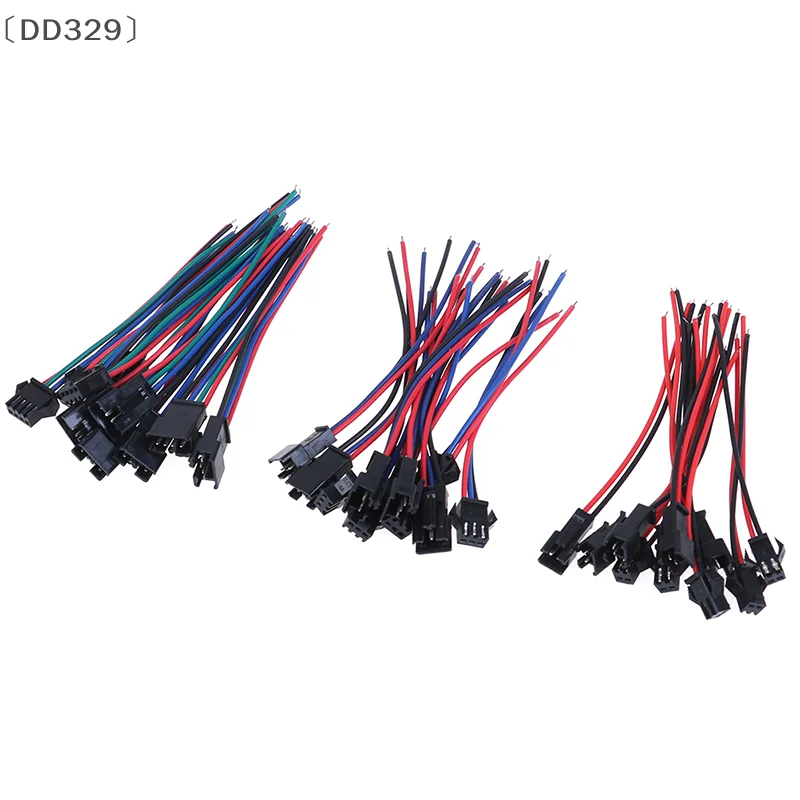 itariaDD329 soi5 Paare SM 2Pin 3Pin 4Pin Stecker und Buchse LED-Streifen-Drahtverbinder 20 cm
