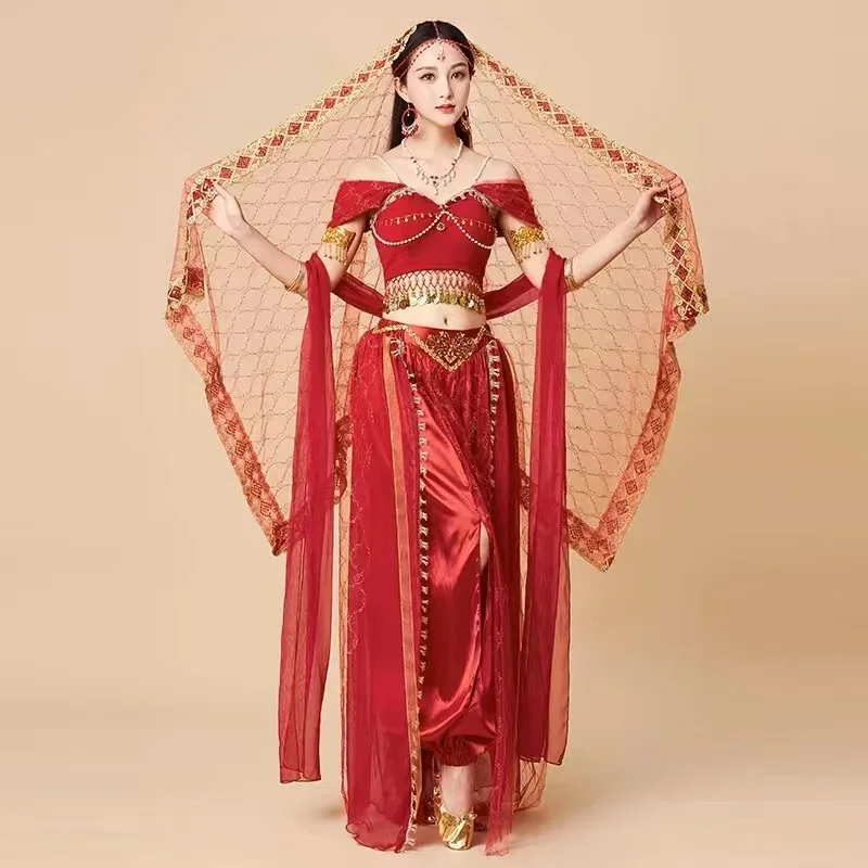 Festival Princess Indian Dance Dress Party Cosplay Jasmine Outfit Western Regions Princess Dunhuang Dance Bollywood Fancy Outfit