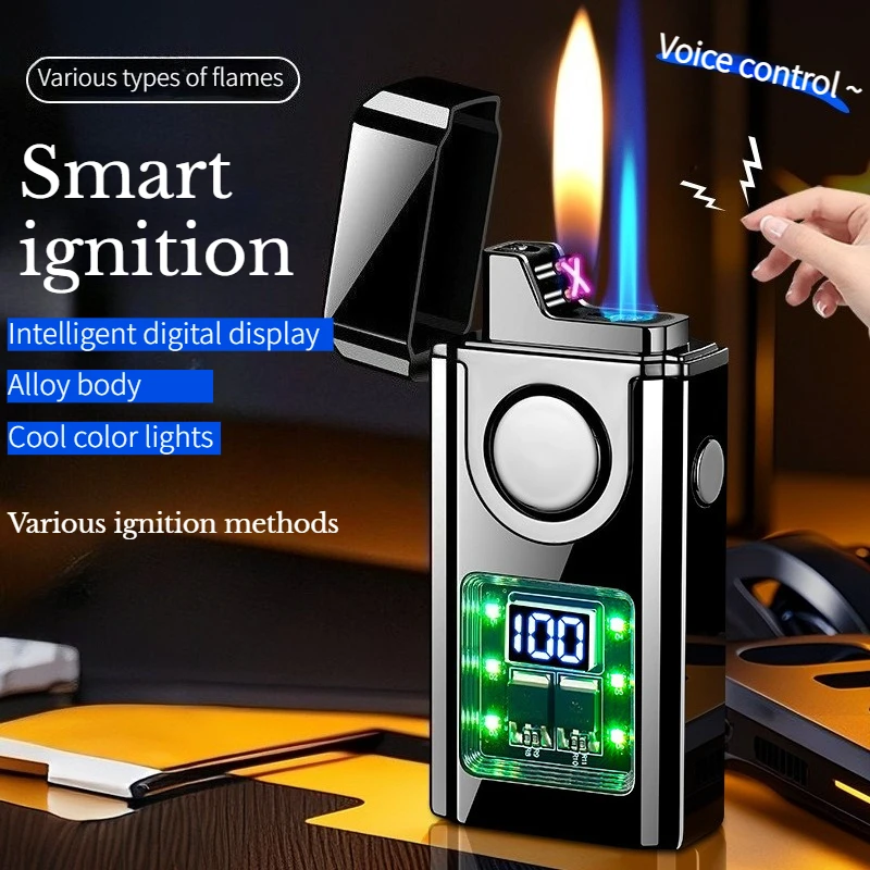 

New Smart Gas-electric Dual-purpose Lighter/dual Thermal Arc Lighter Personalized Creative High-value Gift for Cigarette Lighter