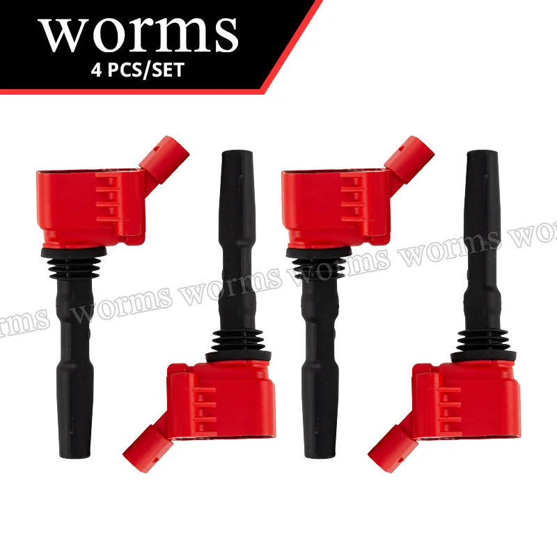 

Worms Racing Ignition Coil Upgrade 4Pcs For VW GOLF AUDI A3 Skoda Seat EA211 1.0L 1.2L 1.4T 04E905110L 점화코일