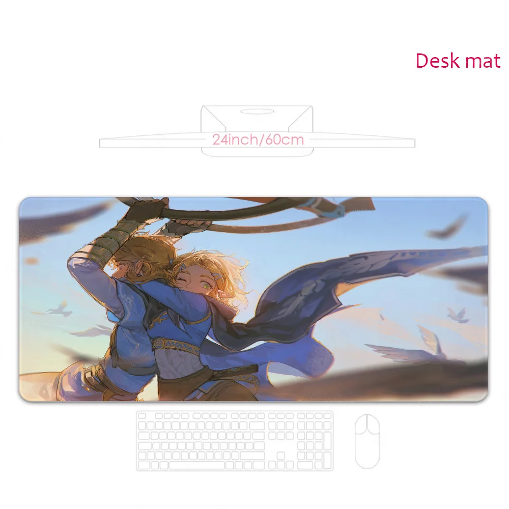 Amine Game Zeldas Mousepad Mouse Mat Desk Mat Large Gaming Accessories Prime Gaming XXL Keyboard Pad