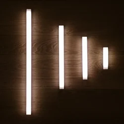 Rechargeable Motion Sensor LED Bar Light Induction Under Cabinet Lamp USB 5V Dimmable Night Light Room Aisle Tube Detector Bulb