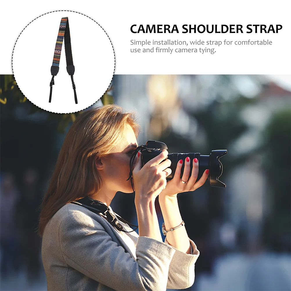 

Camera Strap for Dslr and Adjustable Shoulder Sling Breathable Material Secure Fit for Daily Photography