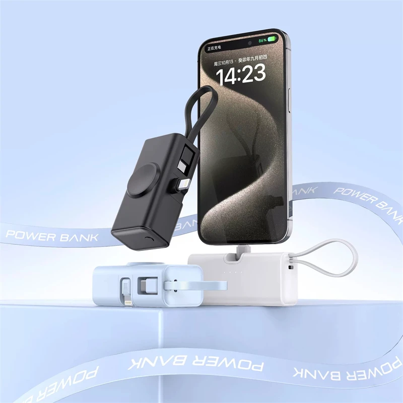 Super Mini Power Bank 5000mAh Magsafe Wireless Charging for iWatch Apple Watch Charger Powerbank for iPhone 16 Macsafe Charger