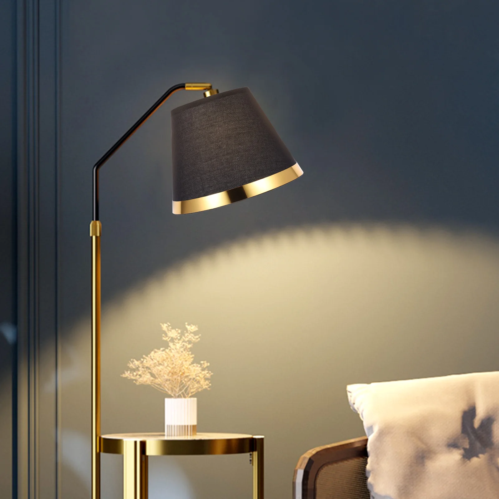 

1pc Fabric Lampshade Retro Cloth Lamp Shades for Table Floor Lamps Replacement Cover Warm Colors Bedroom Living Room Decor Thick