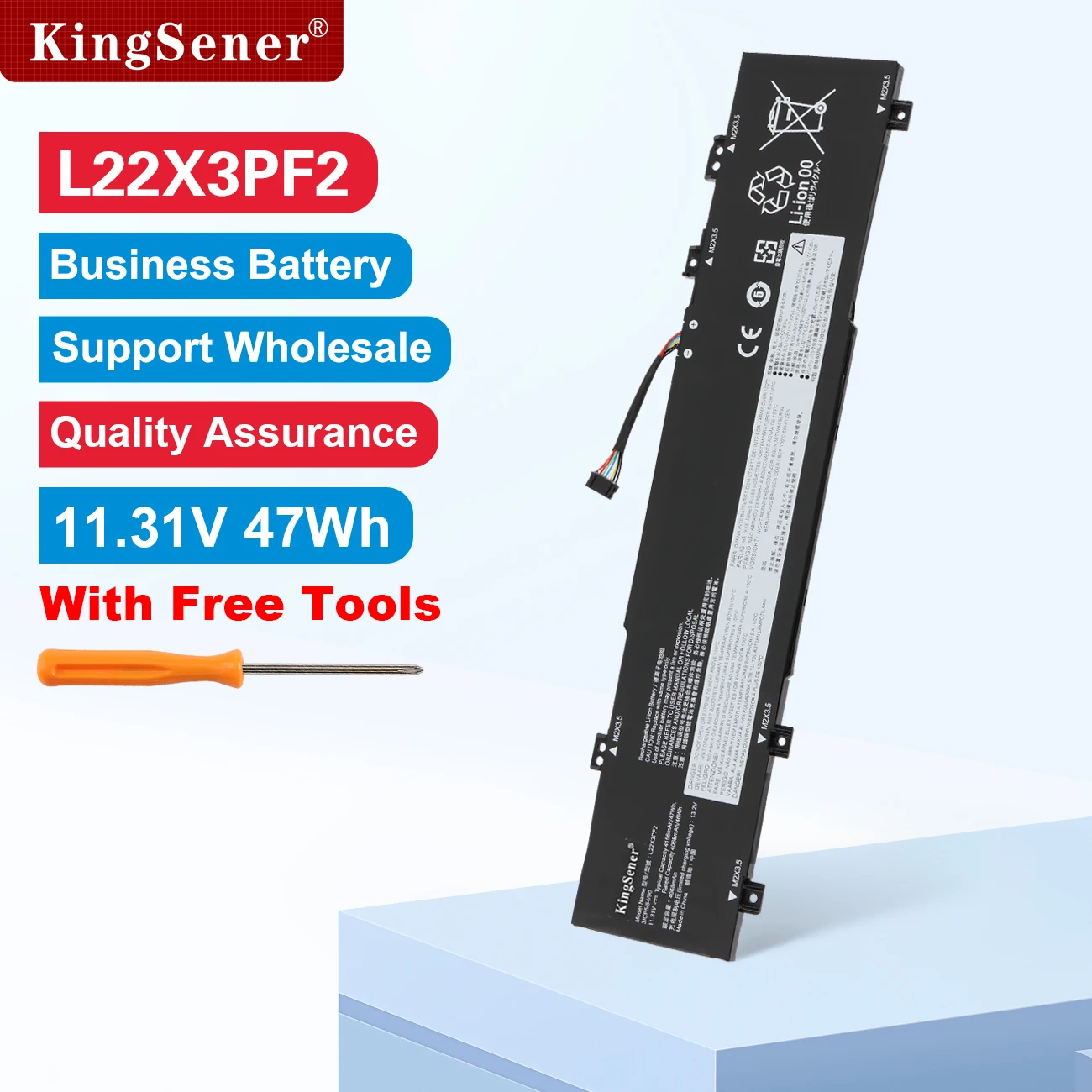 

KingSener L22X3PF2 Laptop Battery For Lenovo IdeaPad Slim 3 16" 2023 For Lenovo V14 V15 G4 AMN Series L22B3PF2 L22D3PF2 L22M3PF2